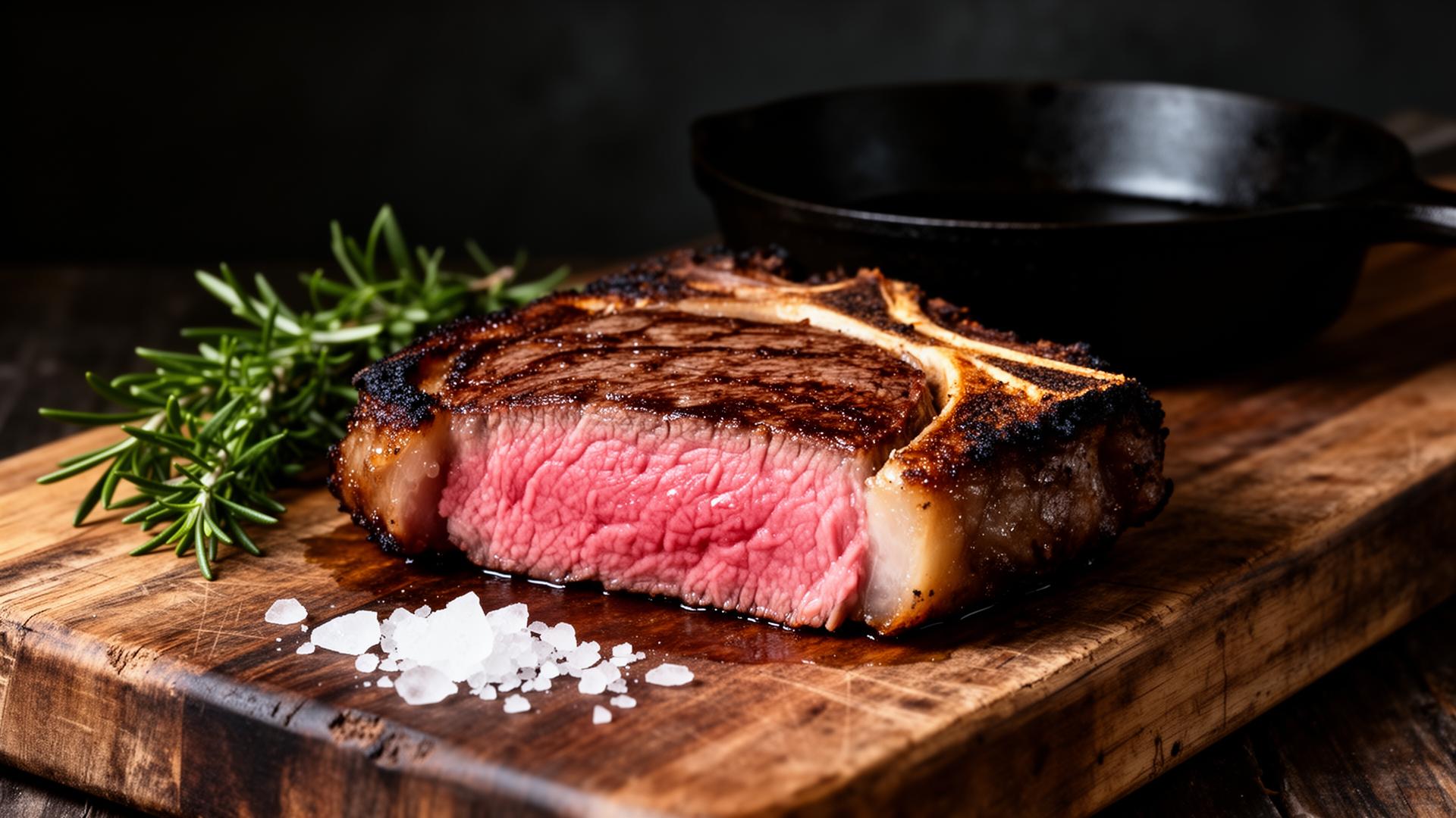 Cast-iron seared ribeye